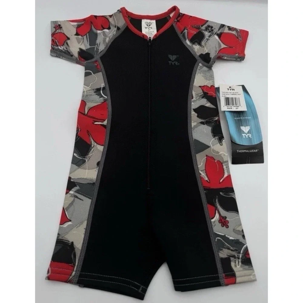 TYR Thermalwear Toddler Thermal Rashguard Swim Lesson Wetsuit Unisex‎ UV 2T NWT